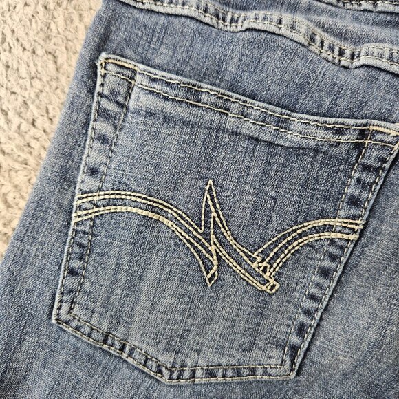 Wrangler Jeans Womens 3 (28x32) Blue Mid Rise Straight Leg Western Chore Cowgirl - Picture 14 of 16